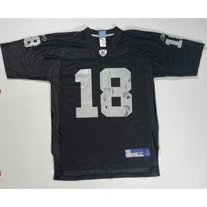 Randy Moss Jersey Oakland Raiders Football Reebok NFL Equipment Black Medium